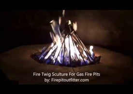 22" Fire Twig Sculpture