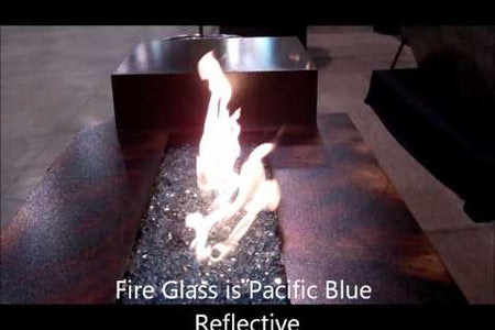 Pacific Blue Reflective Fire Glass 1/4"