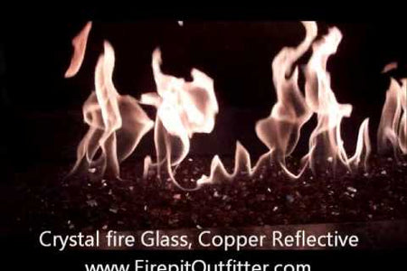 Copper Reflective Fire Glass 1/2"