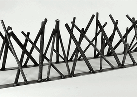36" Linear Fire Twig Sculpture