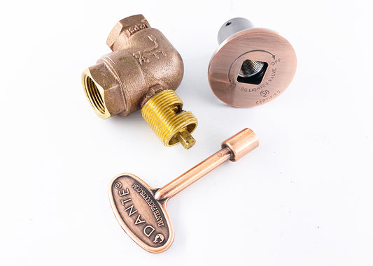 High Capacity Angle Manual Ball Valve with Antique Copper Flange