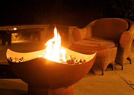 Manta Ray Gas Fire Pit by Fire Pit Art