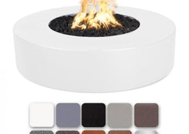 Florence 42″ Round Powder Coated Steel Gas Fire Pit