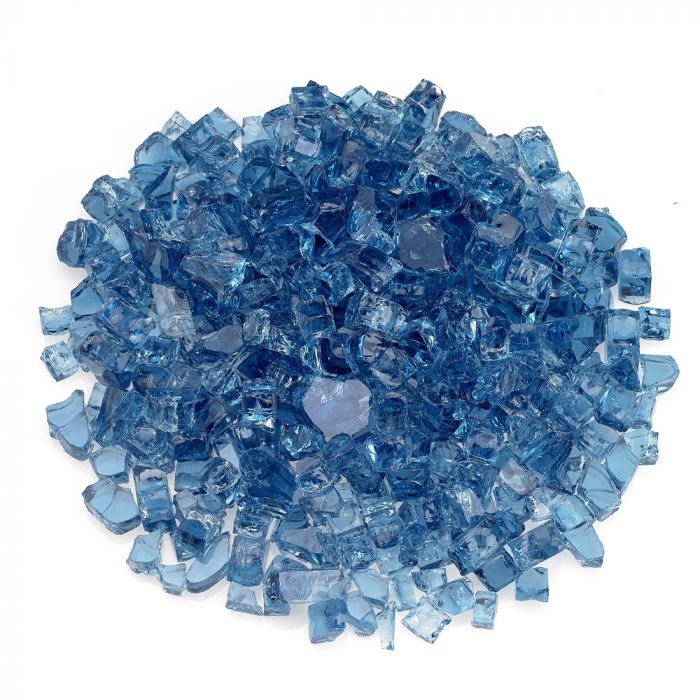 Pacific Blue Fire Glass 1/2"