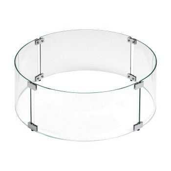 Round Tempered Glass Wind Guard for 19" Pan