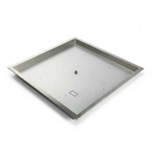 36" Square Drop In Stainless Steel Burner Pan High Capacity