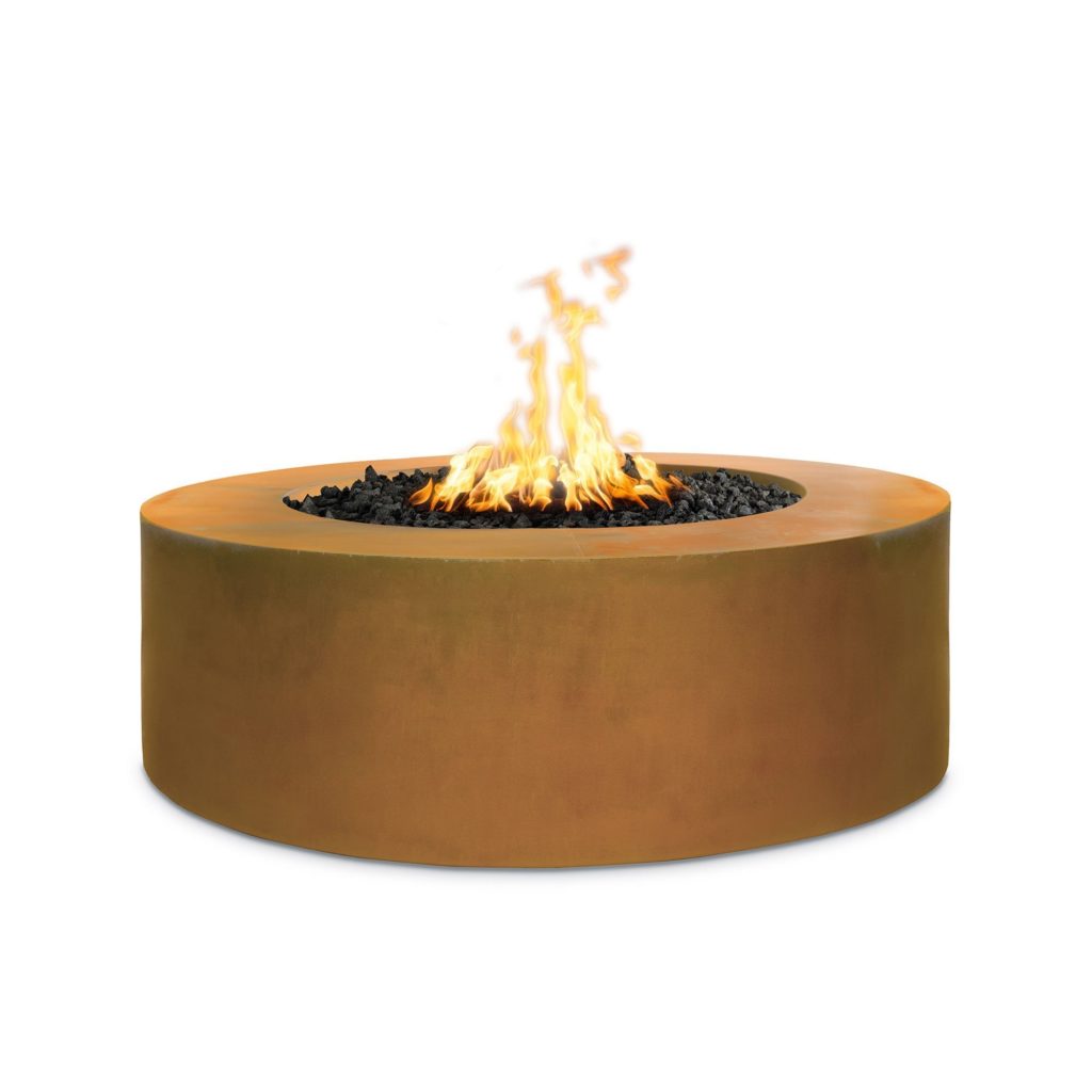 Unity Round Cor-Ten Steel Gas Fire Pit (3 sizes)