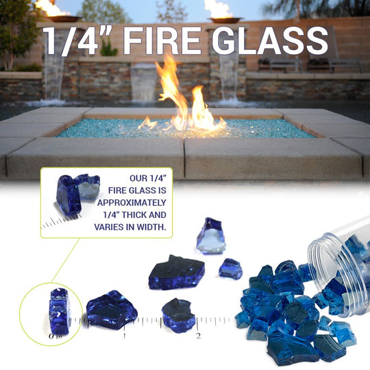 Pacific Blue Fire Glass 1/4"